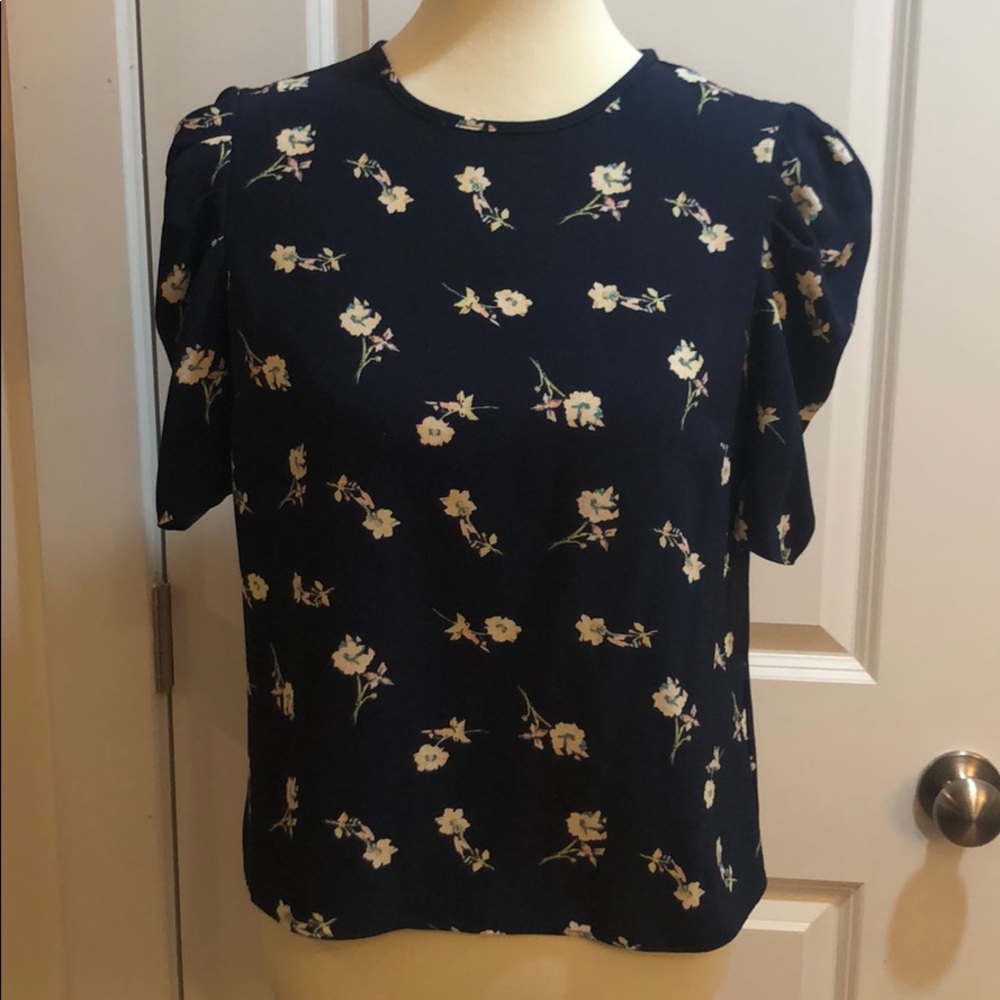 Blue flower blouse